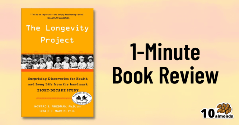 In this one minute book review of the Longevity Project, you will discover surprising findings about health and long life.